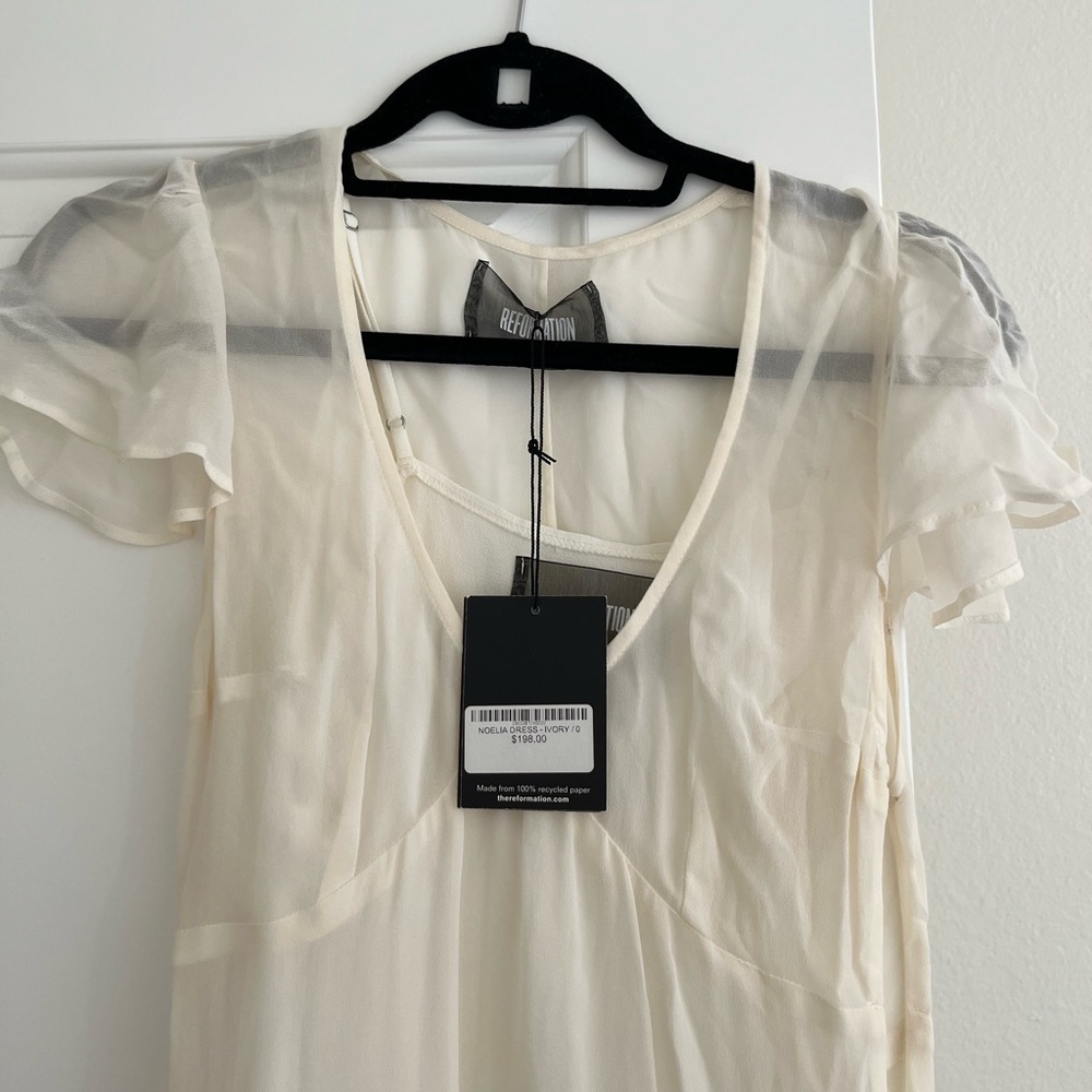 reformation noelia dress ivory